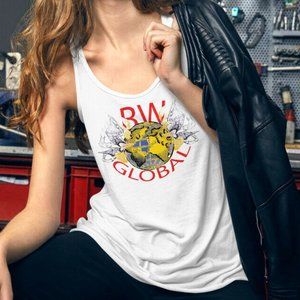 BW Global Women's Graphic Tank Top Flowy Racerback